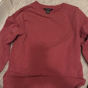 Athleta Long Sleeve Crewneck Sweatshirt in Rose color  size xxs